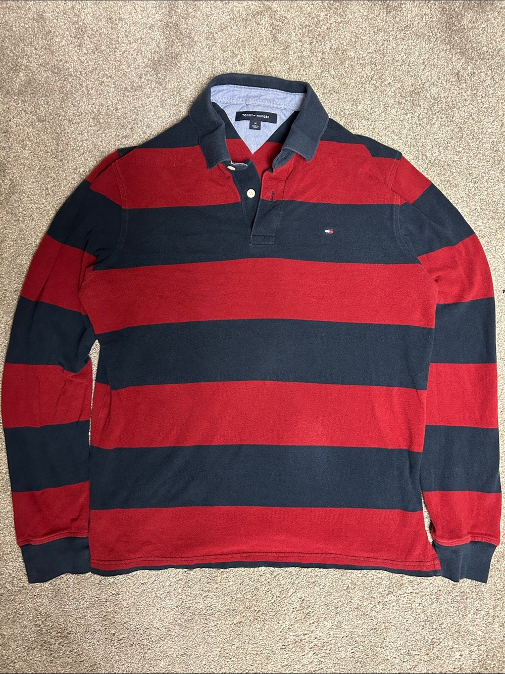 Y2K Tommy Hilfiger Striped Rugby Polo Vintage